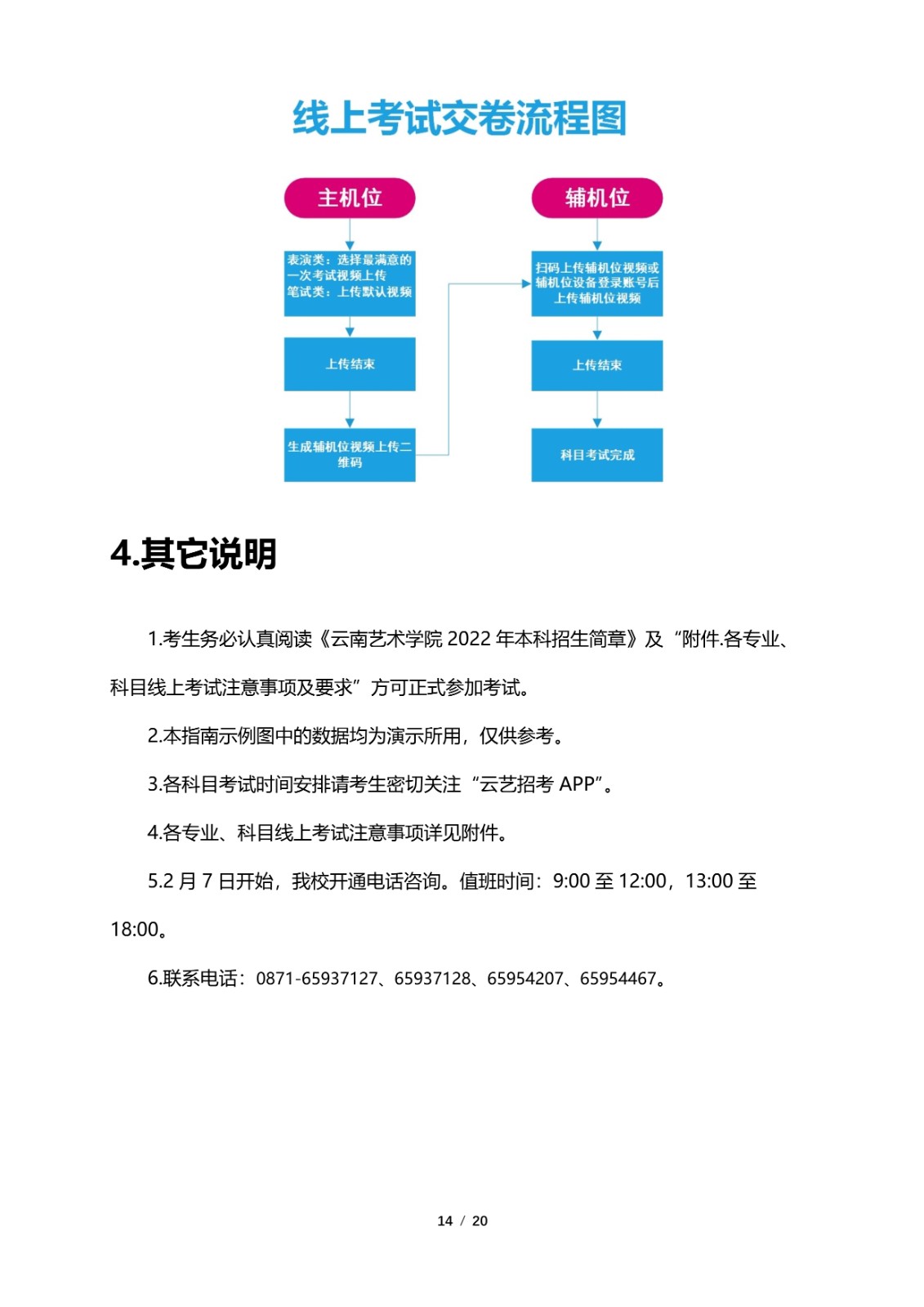 2022年云南艺术学院音乐舞蹈类招生专业校考线上初试操作指南