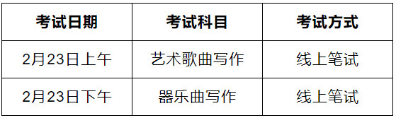 2022年中央音乐学院音乐类本科招生华侨、港澳台、国际考生线上初试考试日程