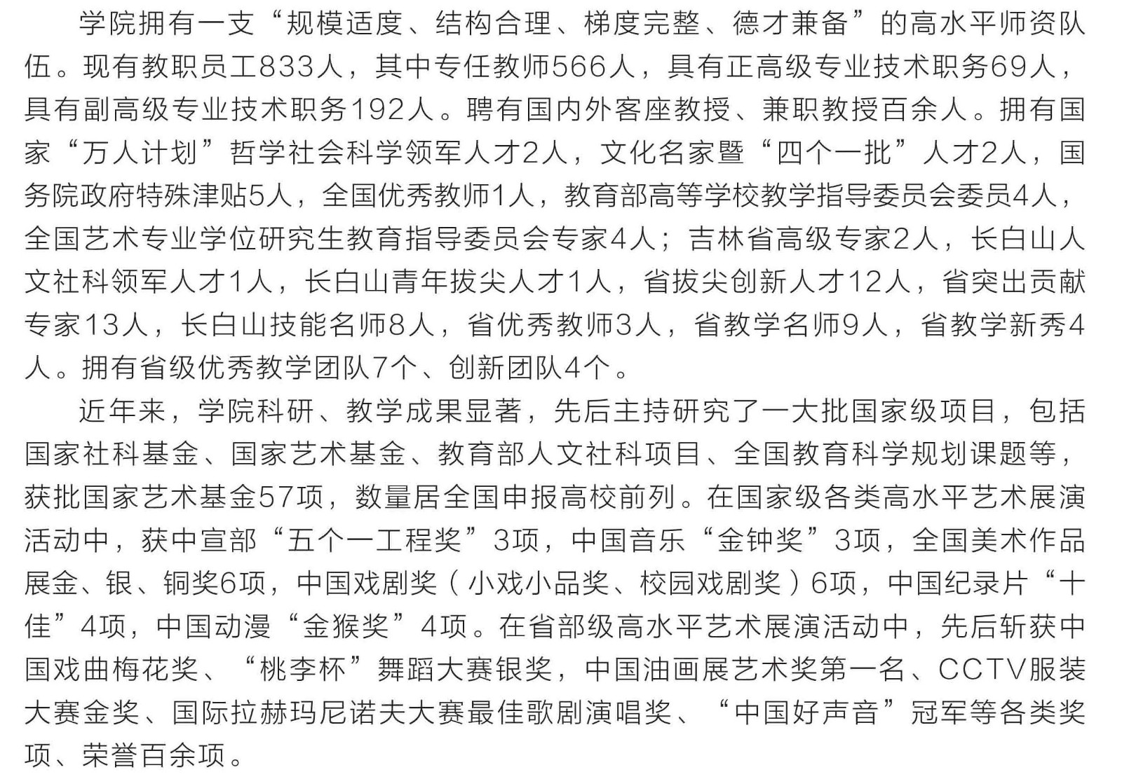 2022年吉林艺术学院本科招生简章、招生计划及录取原则