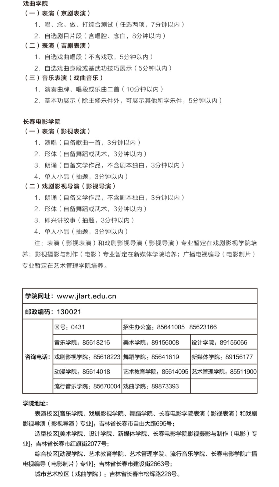 2022年吉林艺术学院本科招生简章、招生计划及录取原则